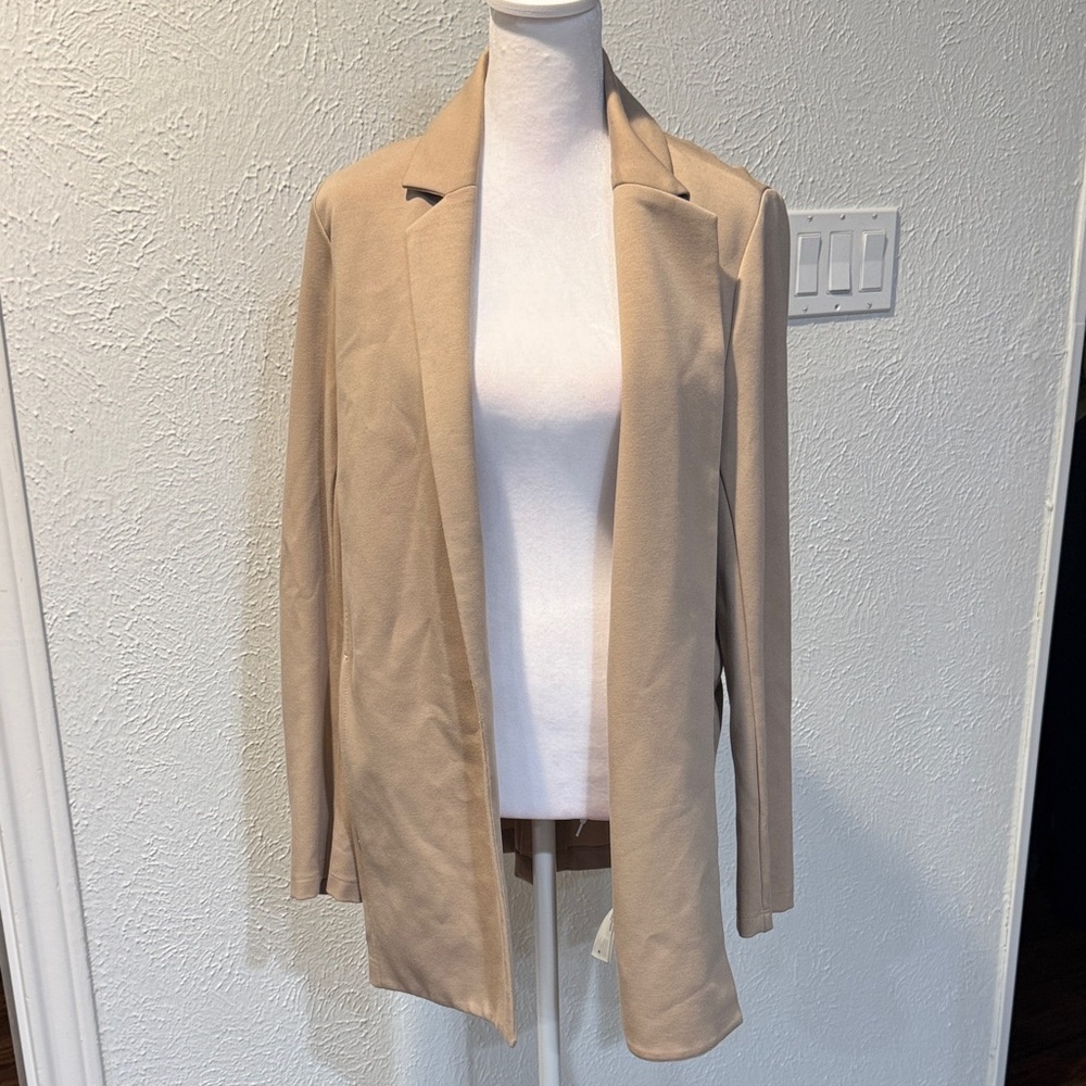 Eileen Fisher Lyocell Ponte Elegant Beige Blazer